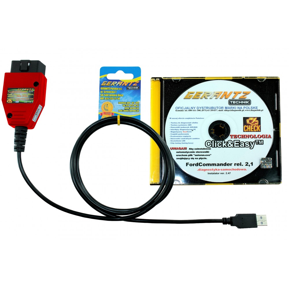 Interfejs diagnostyczny Ford Commander rel. 2,1 (modele: 1996-2010)